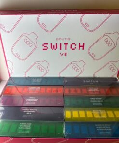Boutiq Switch V5 is a high-end disposable vape offering 3 switchable flavors, 2g of Liquid Live Diamonds, and smooth, flavorful hits with every puff.